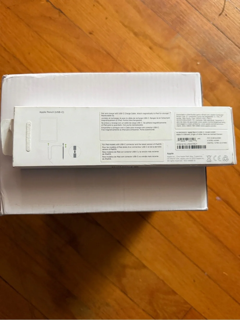 Opened box Apple Pencil USB C in Original box